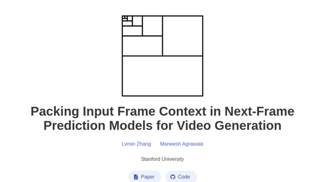 FramePack | Next-Frame Prediction Models for Video Generation