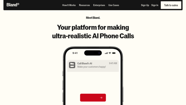 Bland | Automate Phone Calls with Conversational AI for Enterprises