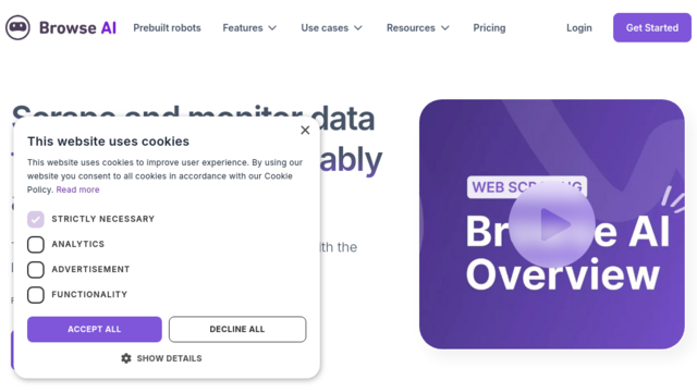 Browse AI | Scrape and Monitor Data from Any Website with No Code