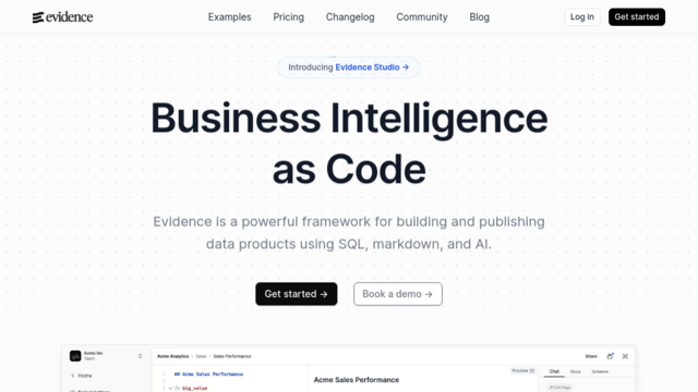 Evidence | Business Intelligence as Code