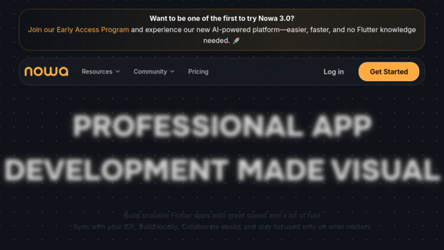 Nowa | Visual Flutter App Builder for Professional Development