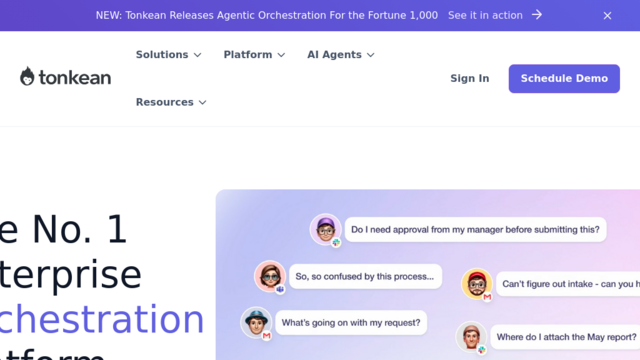 Tonkean | AI-Powered Enterprise Intake & Process Orchestration