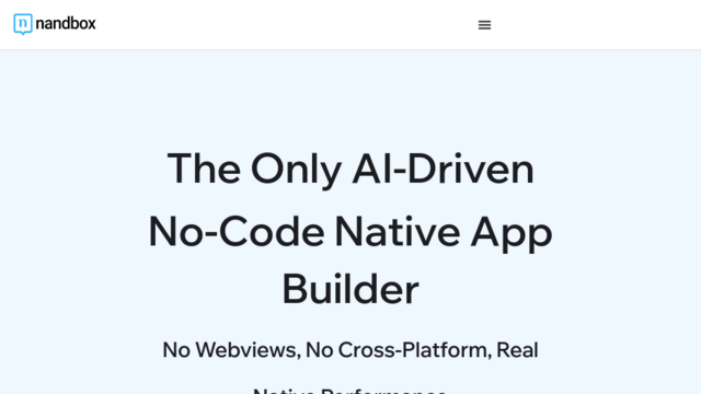 nandbox | AI Powered App Builder – Build Native Apps, No Code