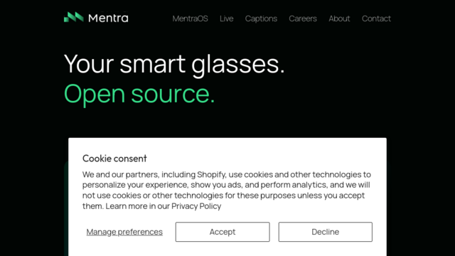 Mentra | The Open Source Smart Glasses