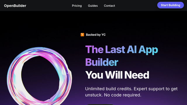 OpenBuilder | The Last AI App Builder You Will Need