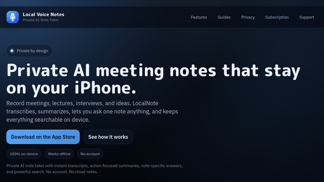 Local Voice Notes